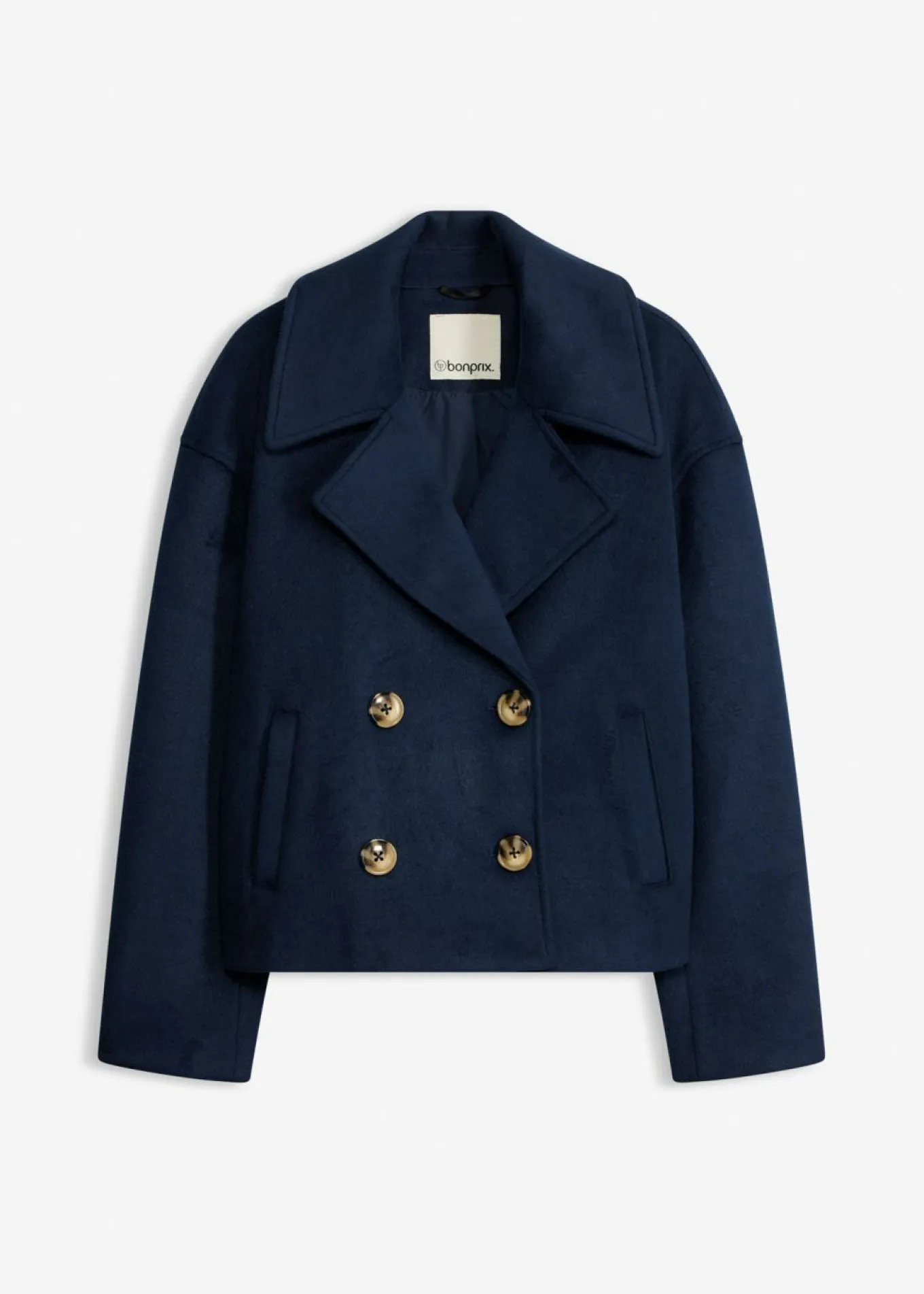 Gabardina holgada con aspecto de lana