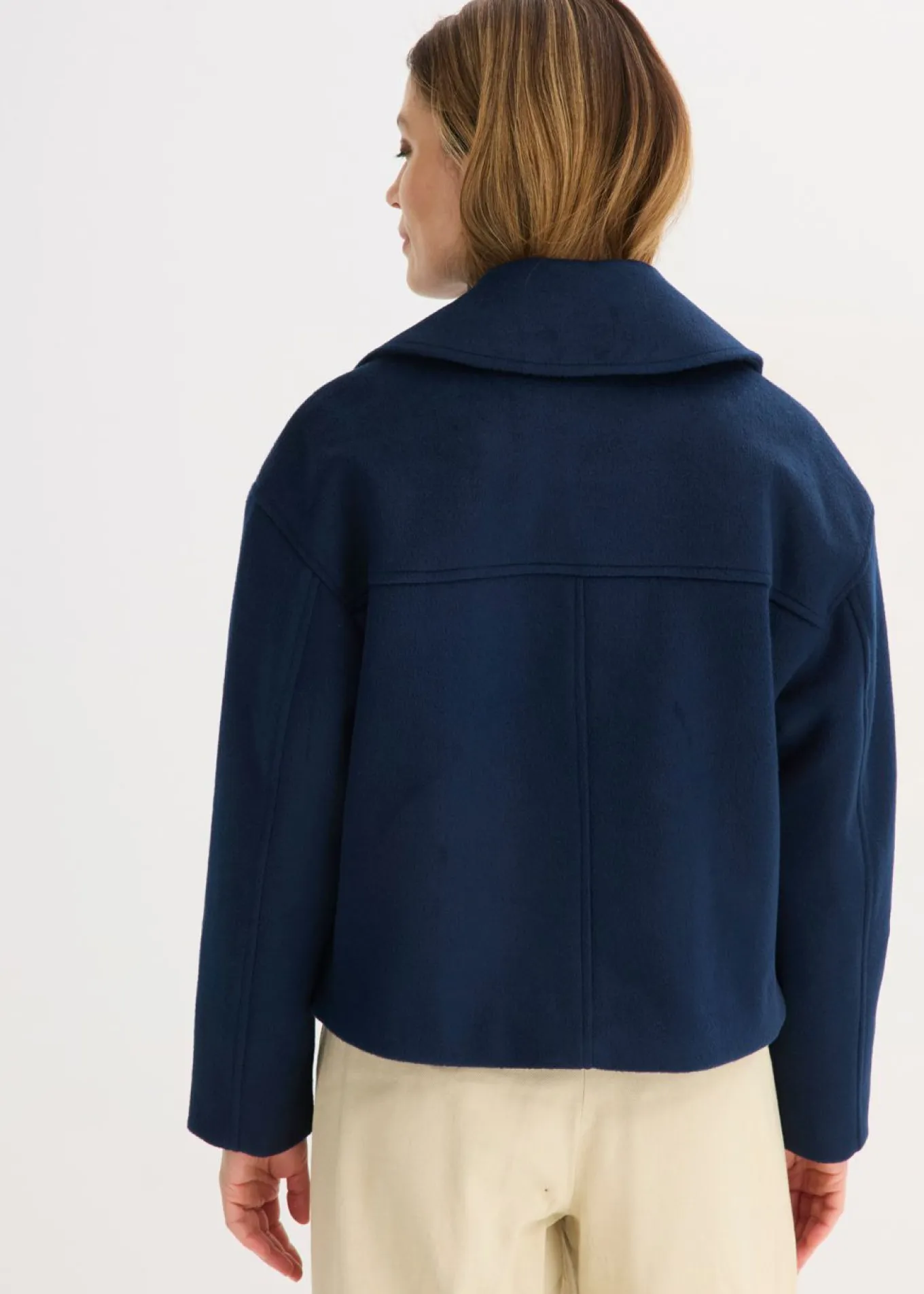 Gabardina holgada con aspecto de lana