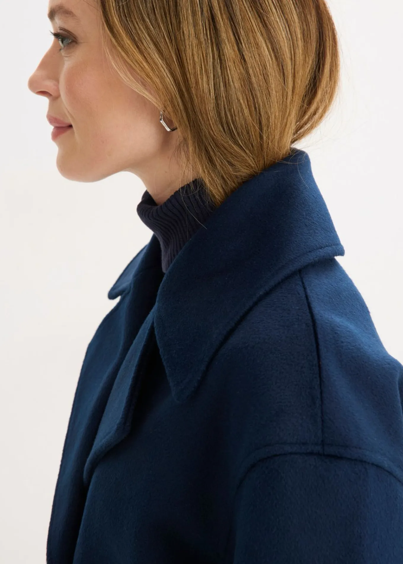 Gabardina holgada con aspecto de lana