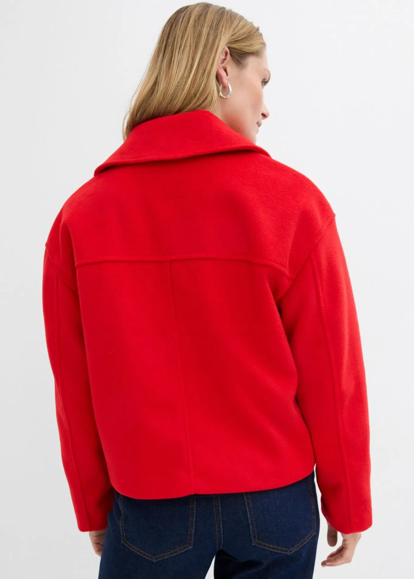 Gabardina holgada con aspecto de lana