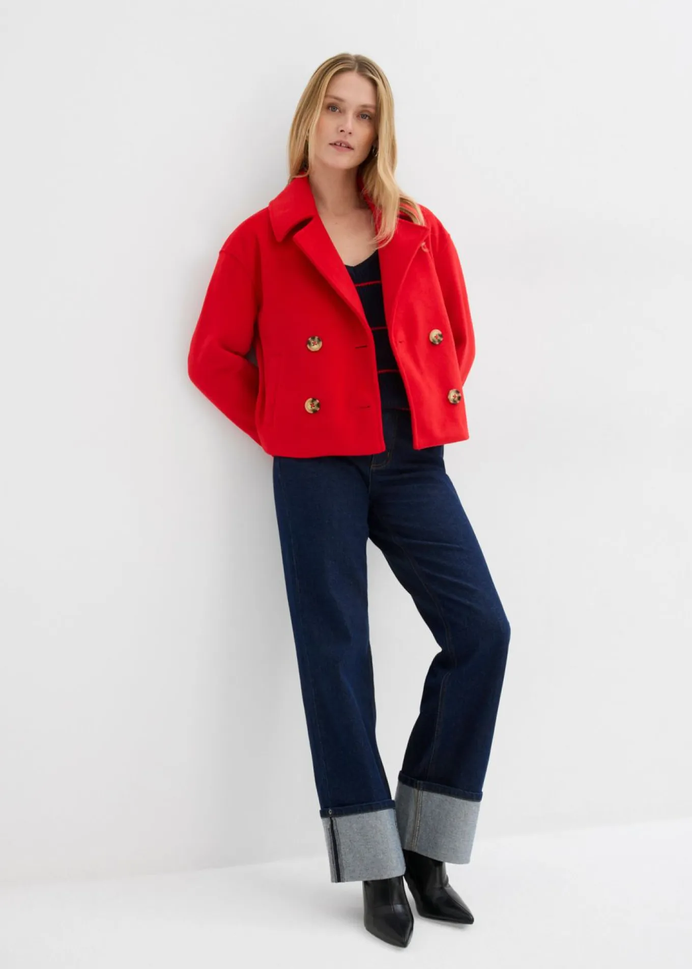 Gabardina holgada con aspecto de lana