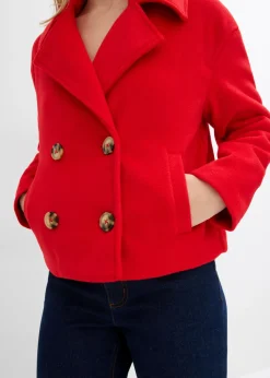 Gabardina holgada con aspecto de lana