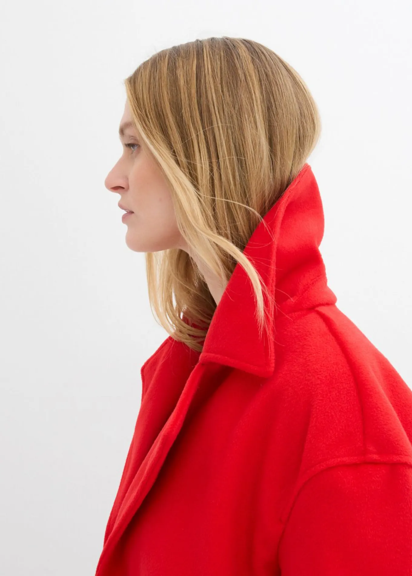 Gabardina holgada con aspecto de lana