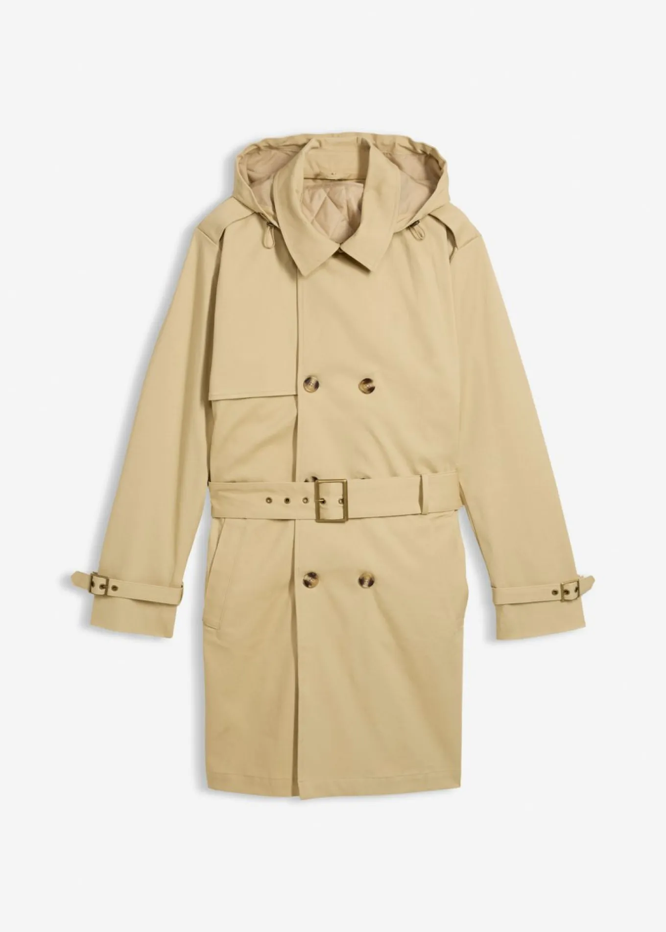 Gabardina impermeable 2 en 1 con capucha desmontable