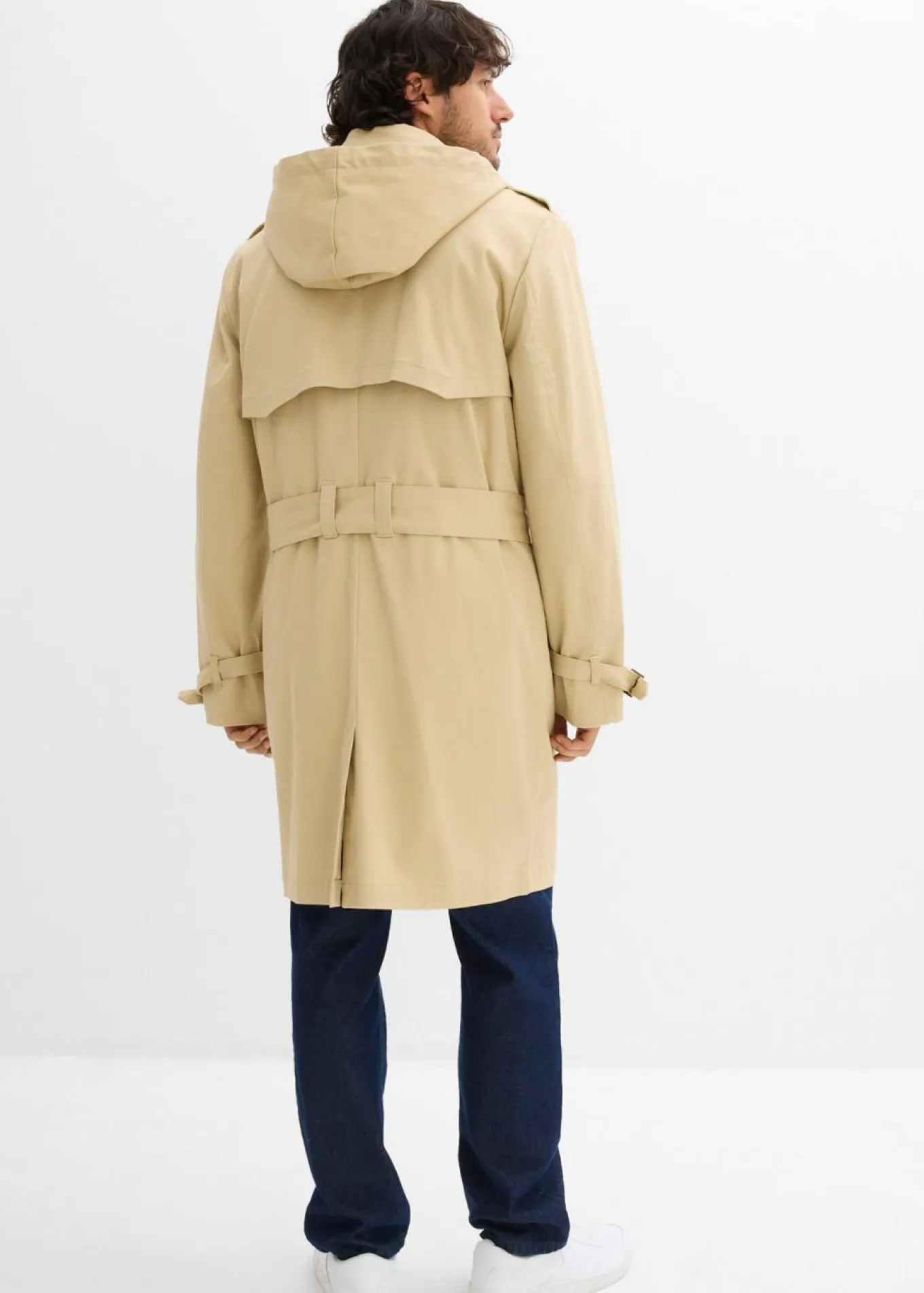 Gabardina impermeable 2 en 1 con capucha desmontable