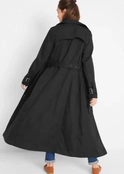 Gabardina larga con cinturón