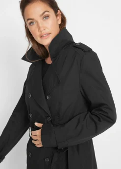 Gabardina larga con cinturón