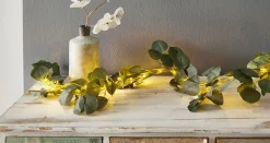 Guirnalda de flores artificiales LED