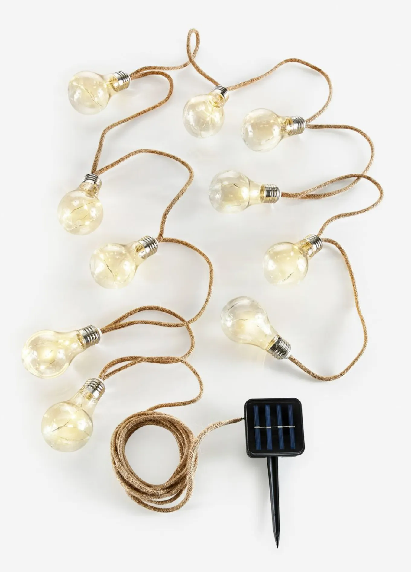 Guirnalda de luces solares con bombillas
