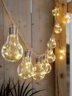 Guirnalda de luces solares con bombillas
