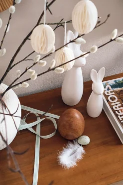 Huevos de Pascua decorativos con aspecto de madera (3 unidades)