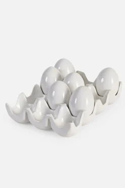 Huevos decorativos con soporte (6 unidades)