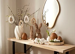Huevos decorativos con soporte (6 unidades)
