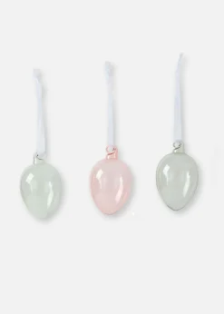 Huevos para colgar de cristal (6 unidades)