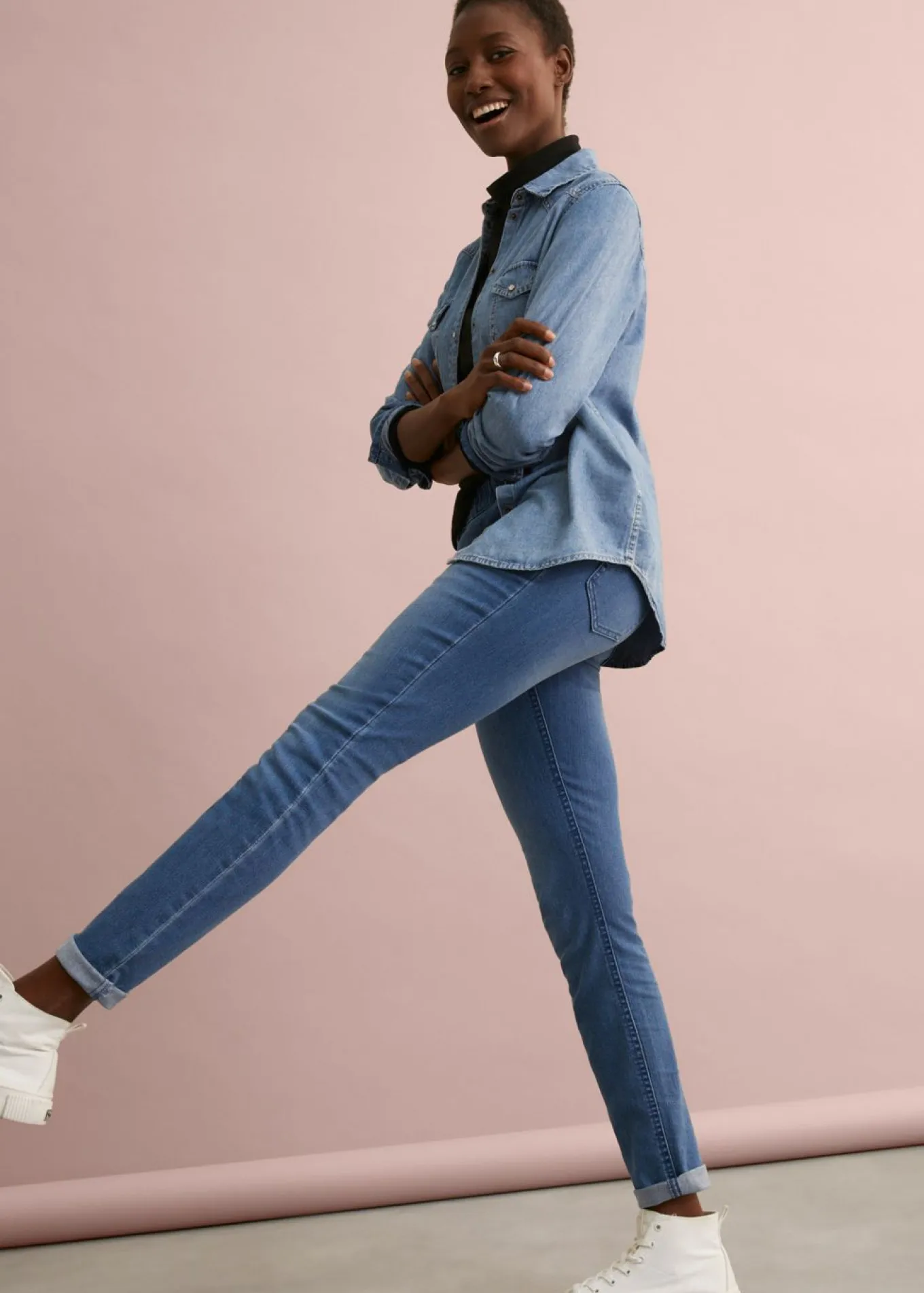 Jeggings de talle medio