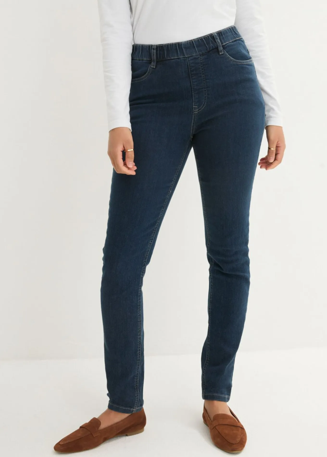 Jeggings elásticos con cintura cómoda y ancha