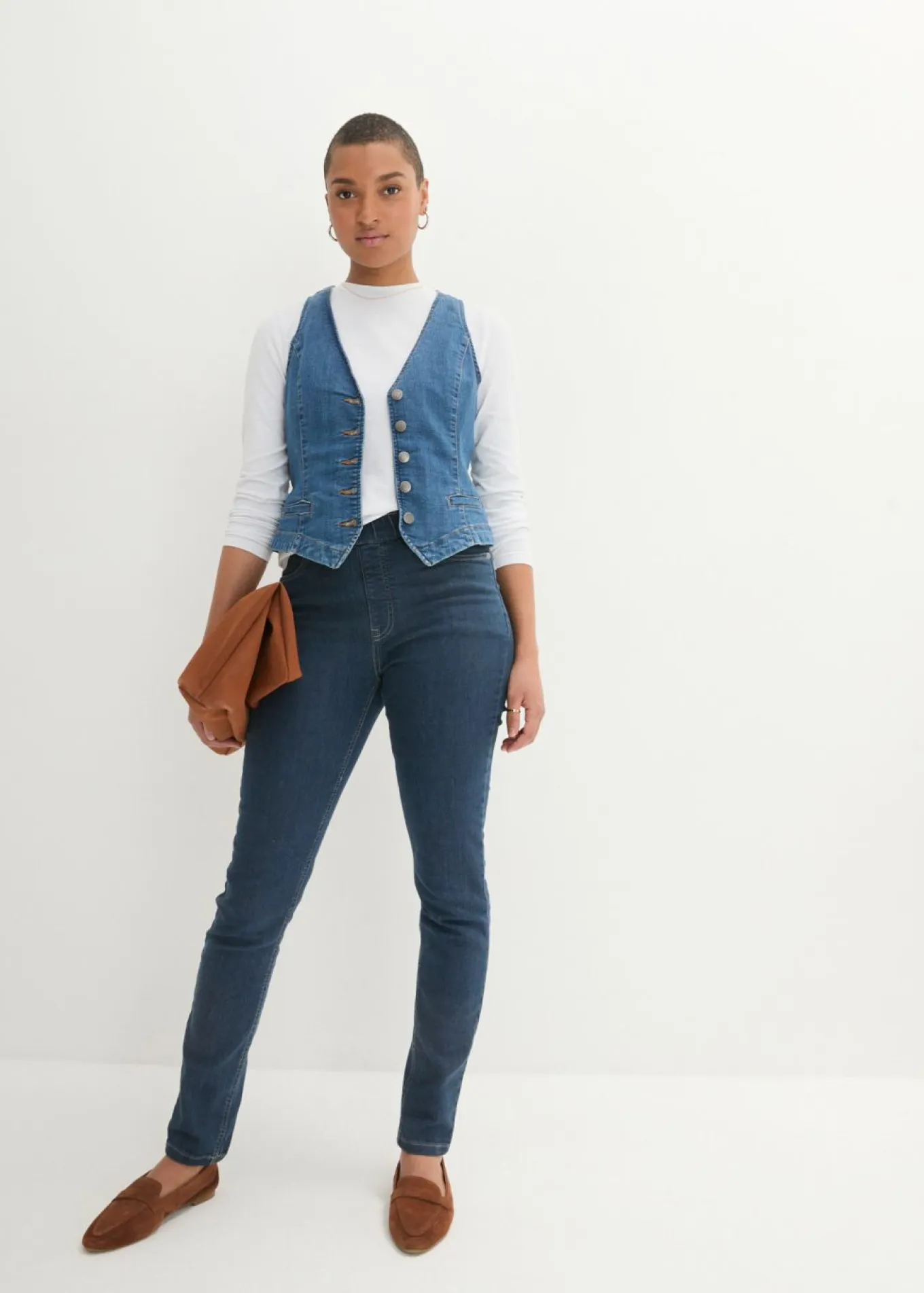 Jeggings elásticos con cintura cómoda y ancha