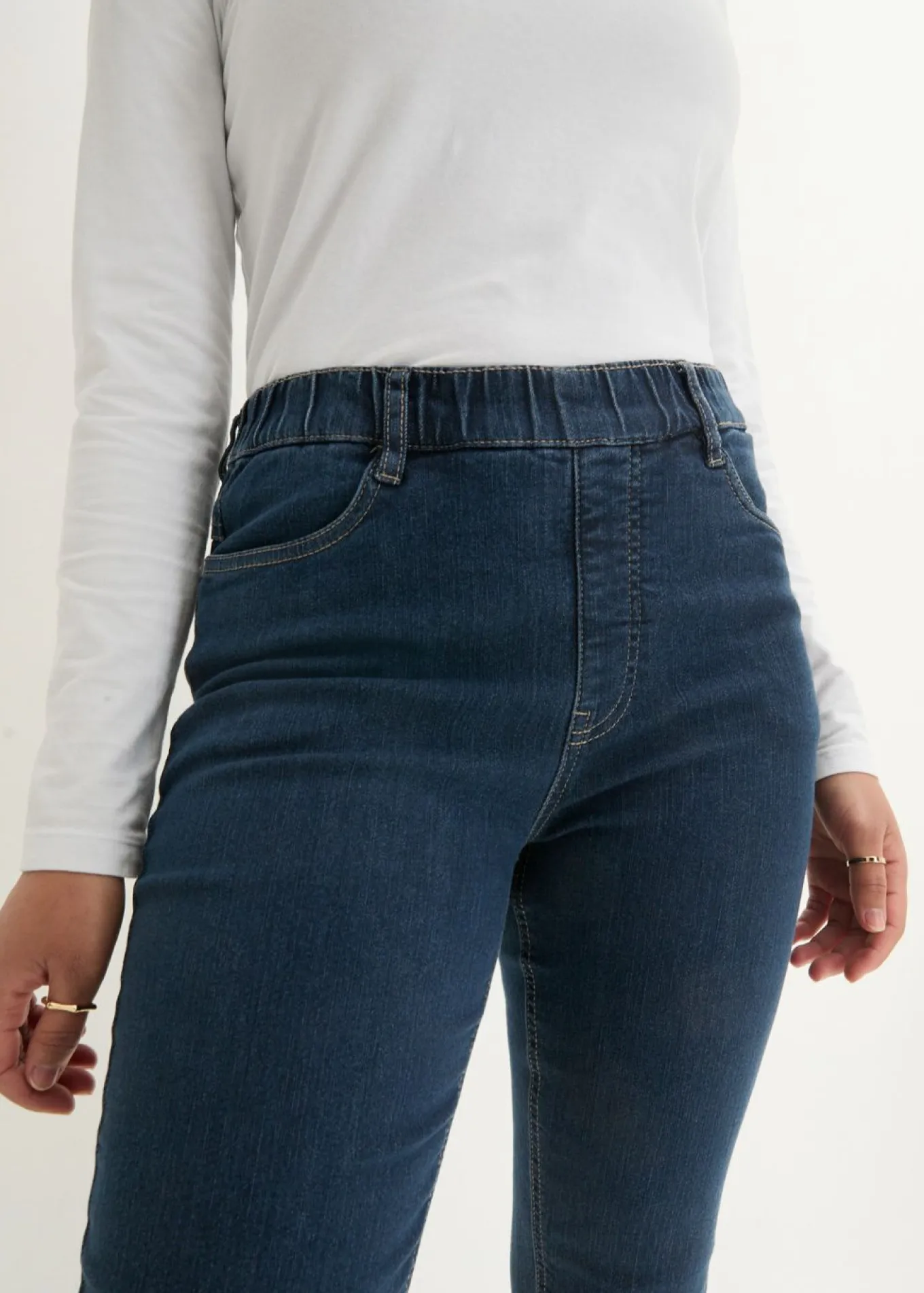 Jeggings elásticos con cintura cómoda y ancha