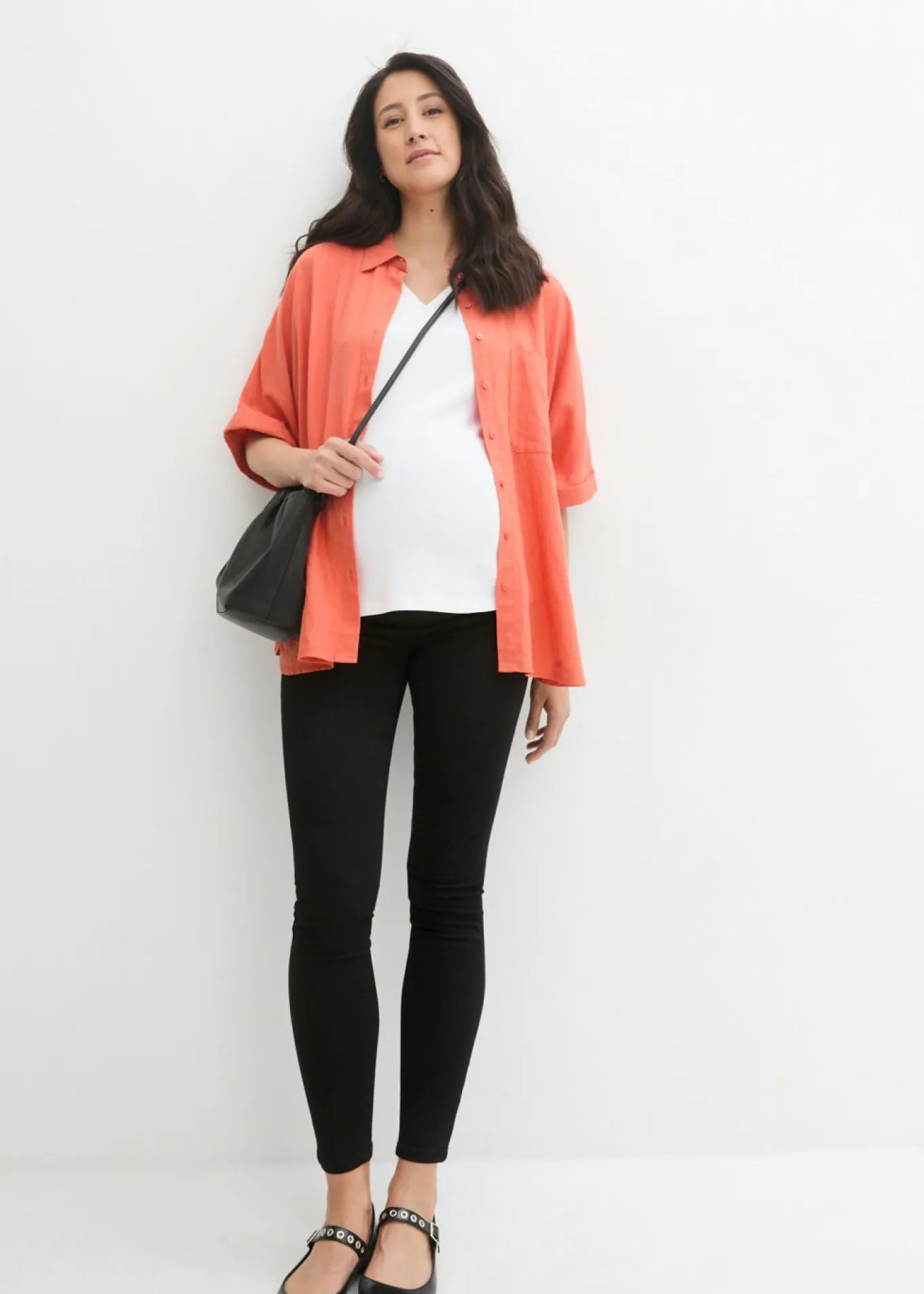 Jeggings premamá con contenido elástico y corte pitillo