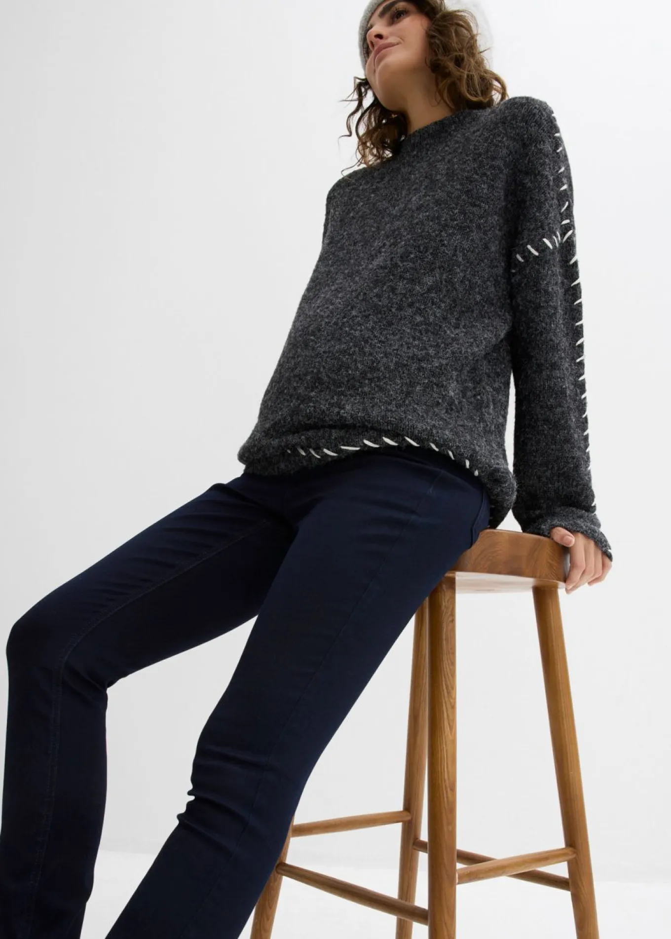 Jeggings premamá con contenido elástico y corte pitillo