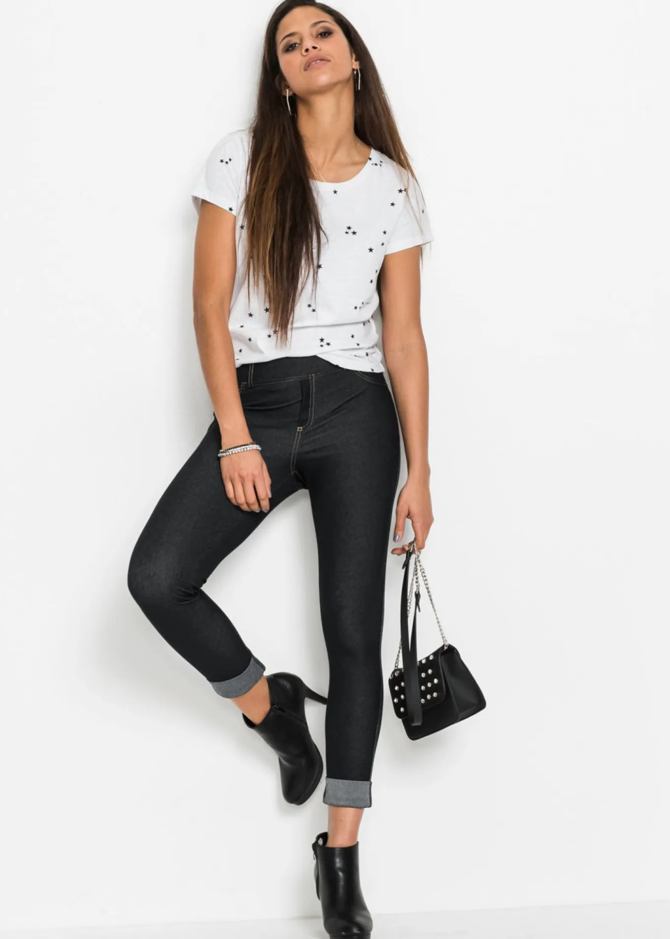 Jeggins con bajo vuelto