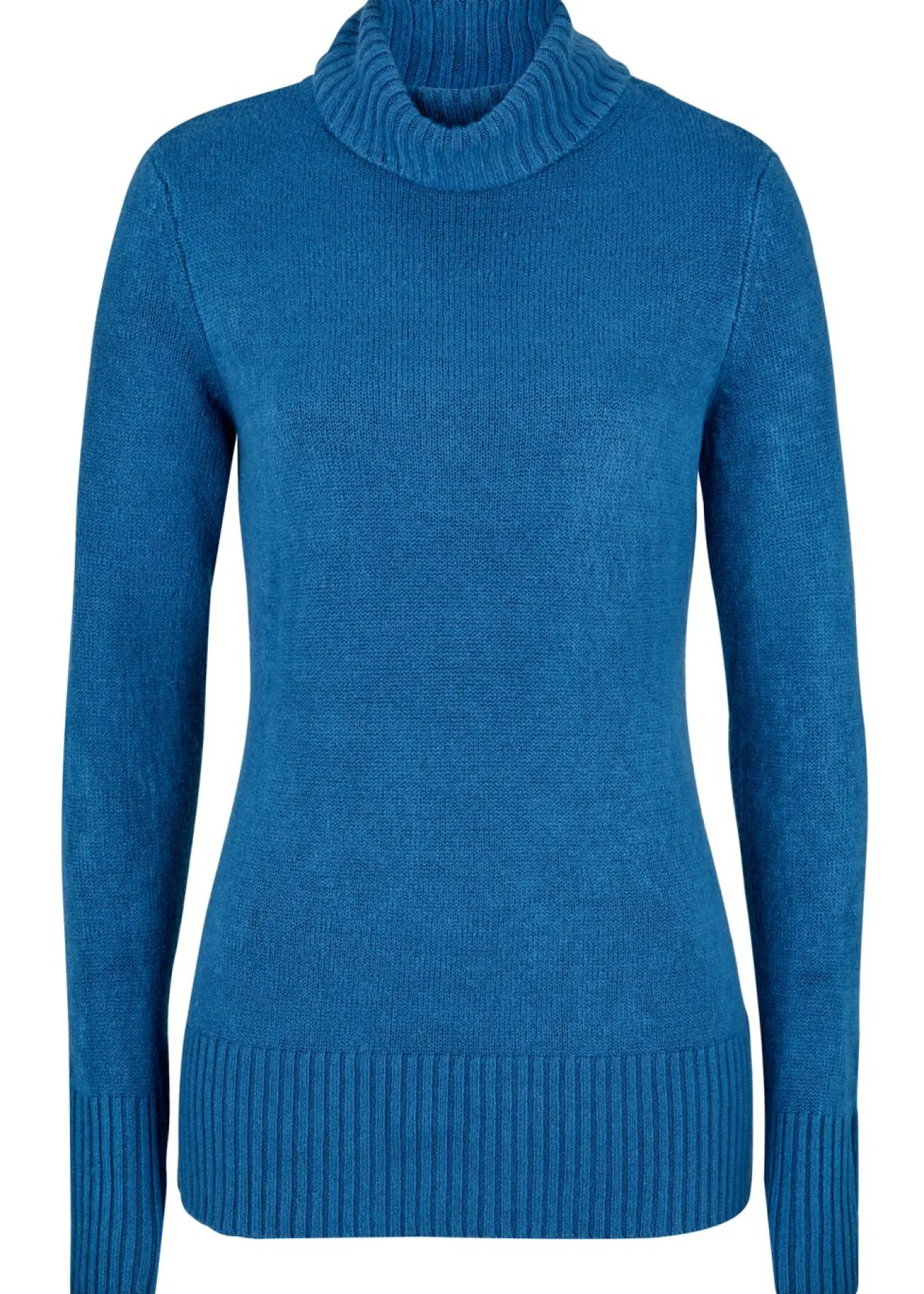 Jersey básico de punto fino con cuello alto