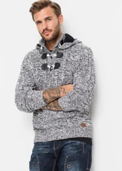 Jersey con capucha y punto grueso con algodón