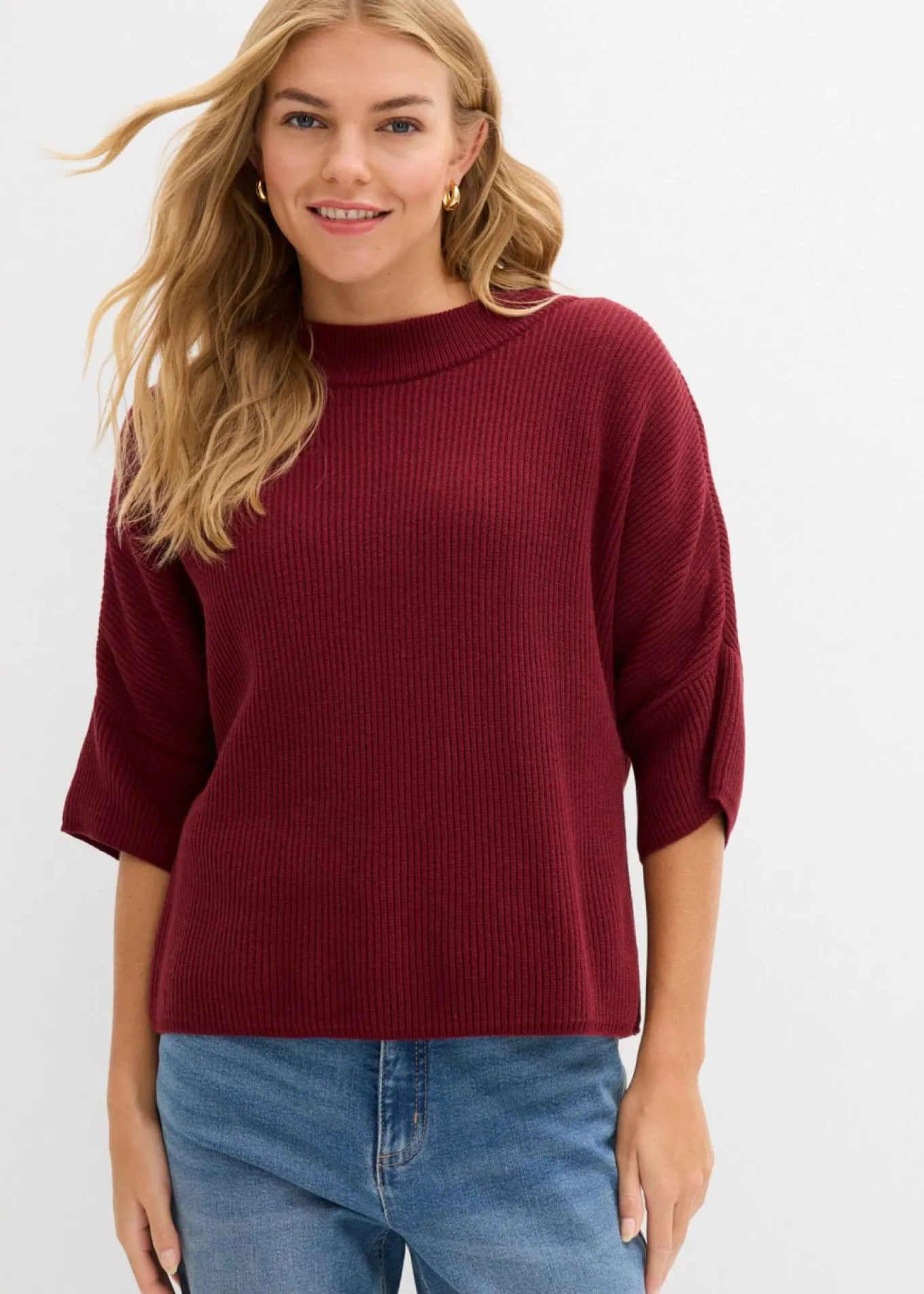 Jersey con corte boxy de mezcla de viscosa suave