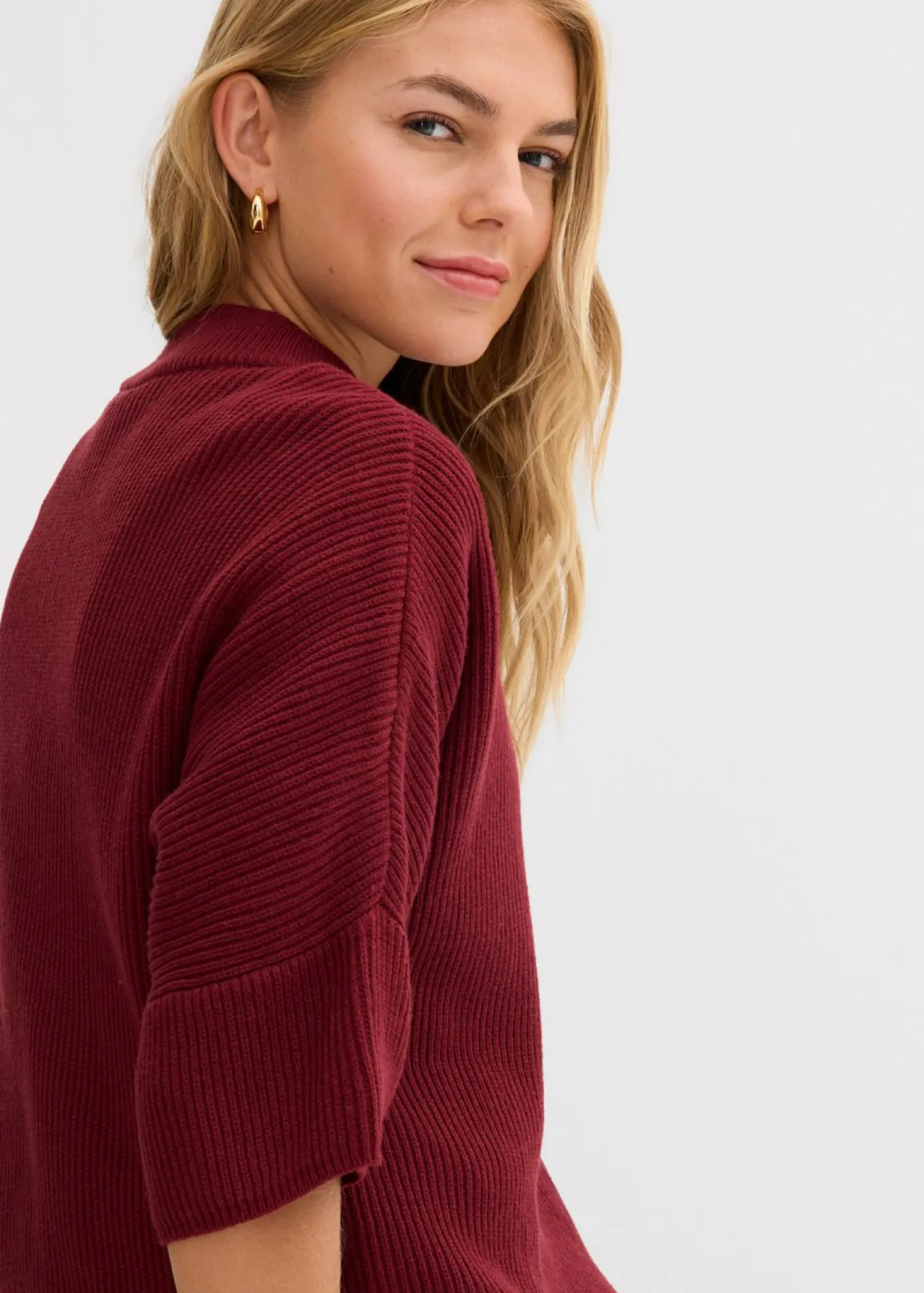 Jersey con corte boxy de mezcla de viscosa suave