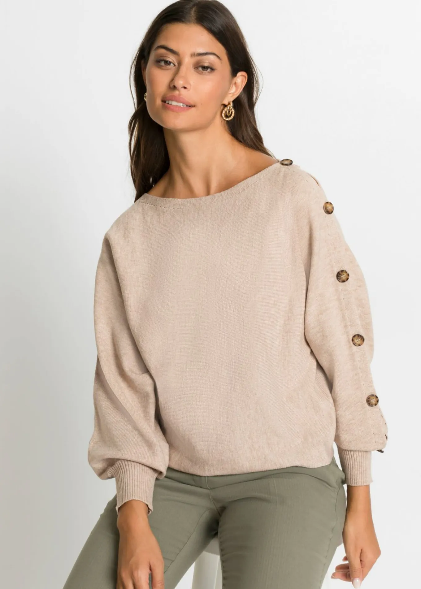 Jersey con detalles de botón
