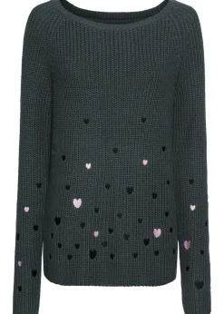 Jersey con dibujos de corazones