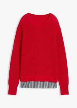 Jersey con inserto de blusa