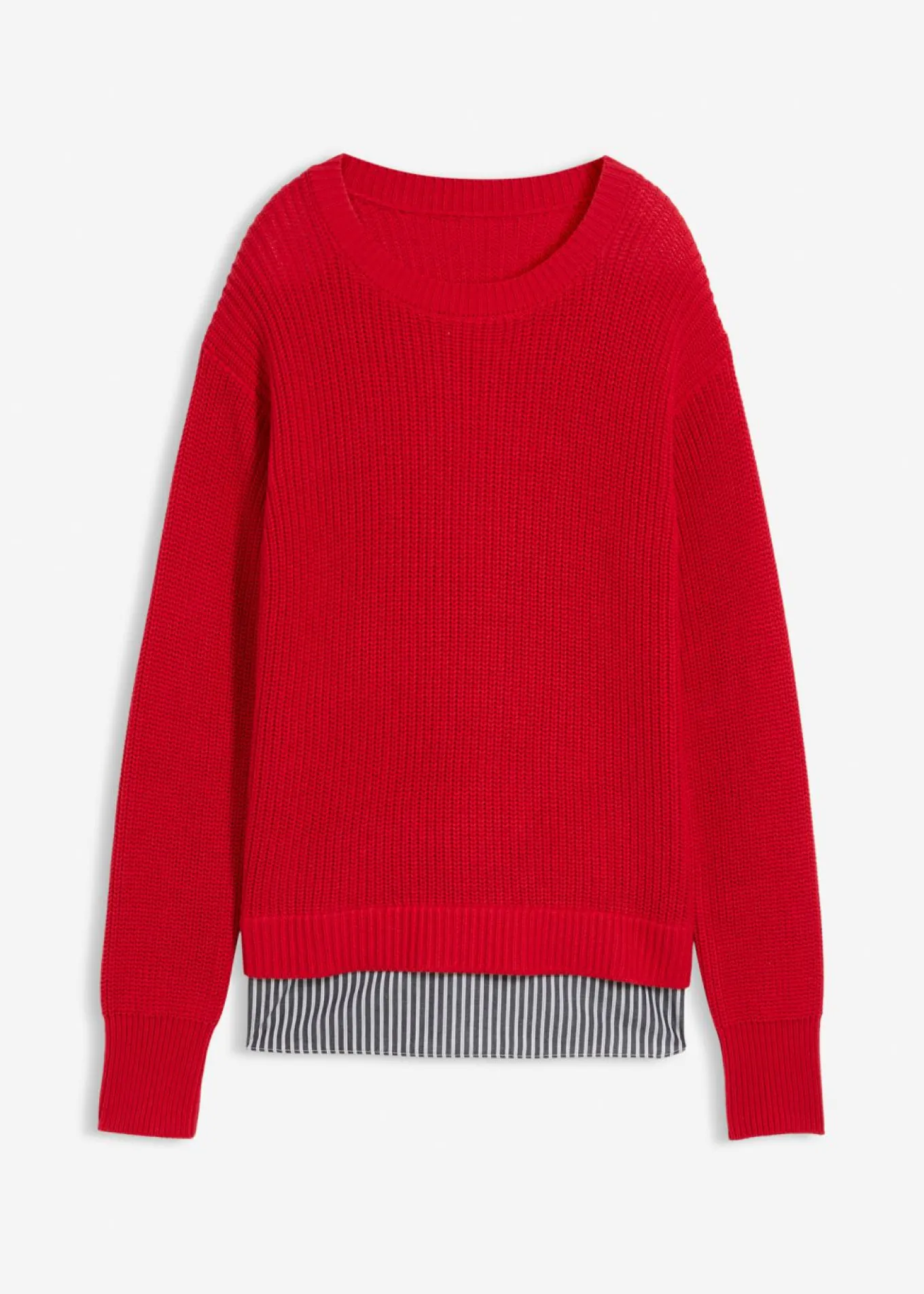 Jersey con inserto de blusa
