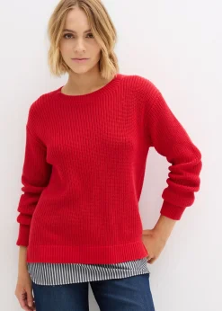 Jersey con inserto de blusa