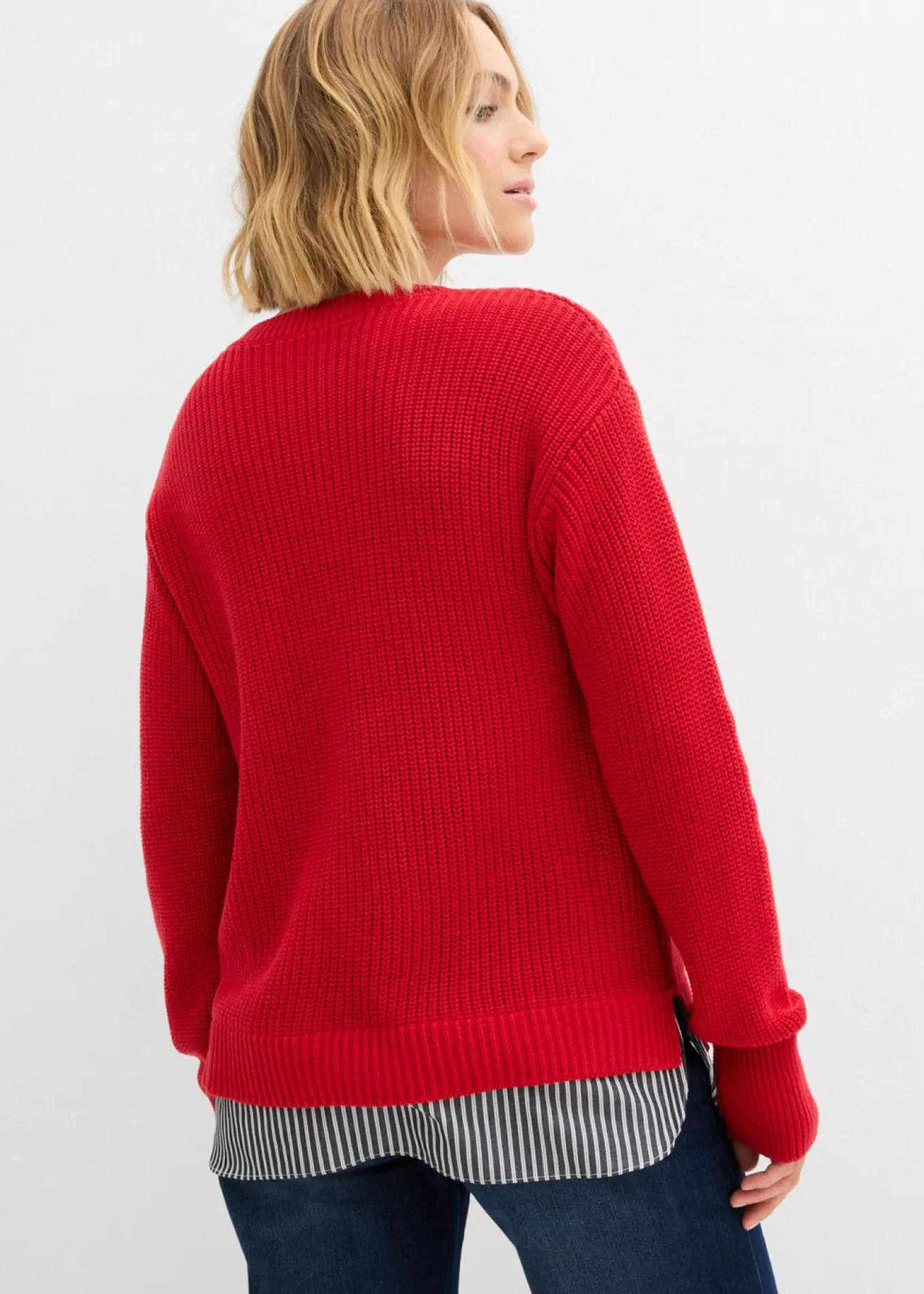 Jersey con inserto de blusa