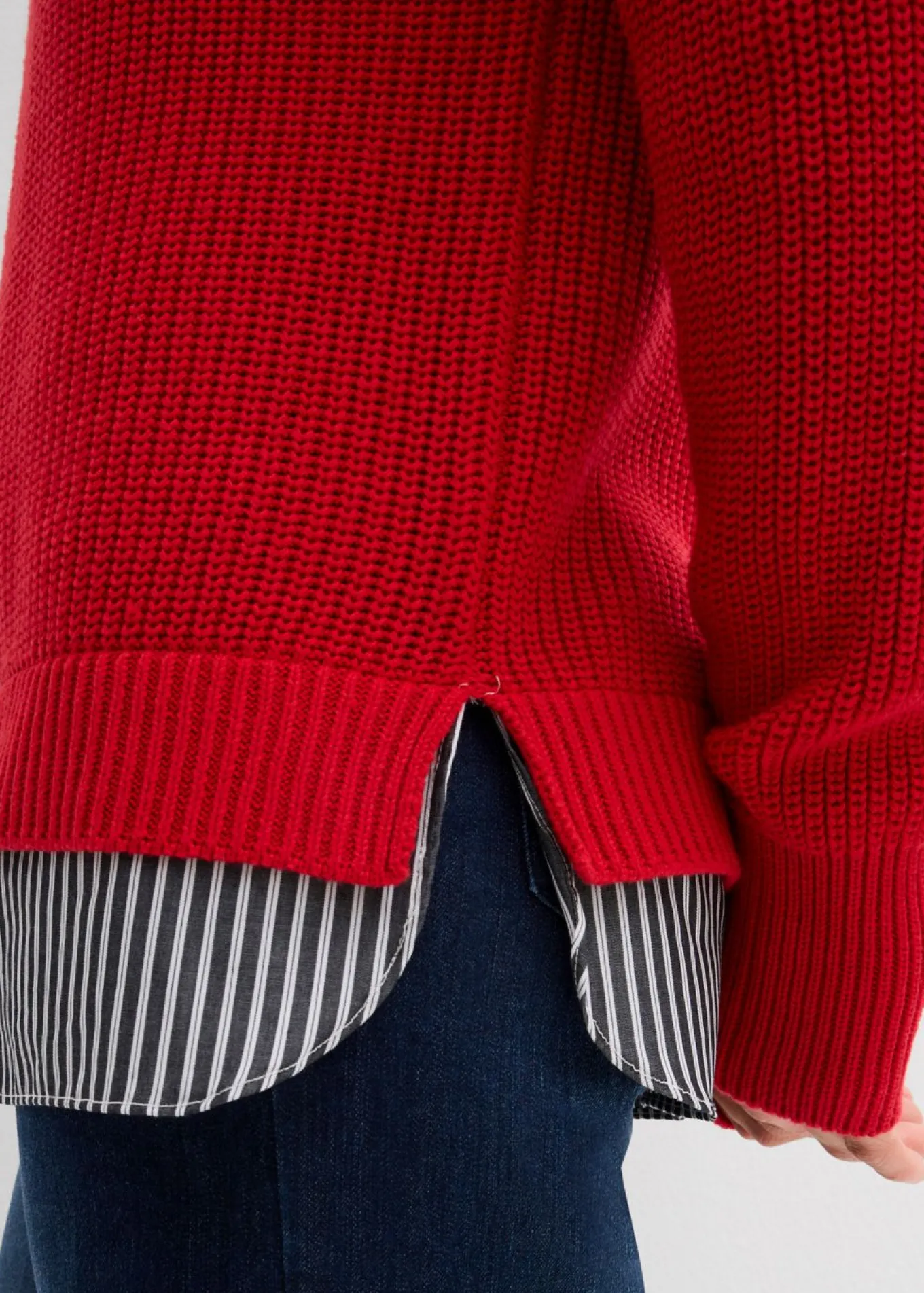 Jersey con inserto de blusa