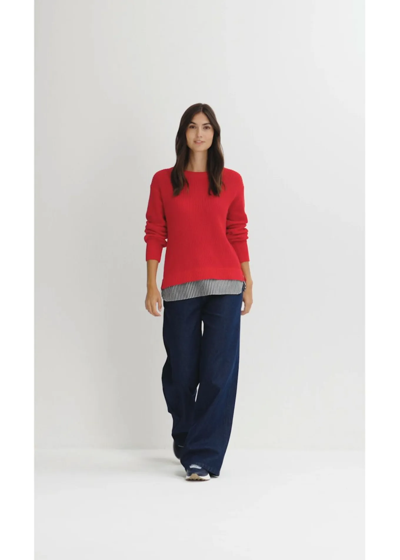 Jersey con inserto de blusa