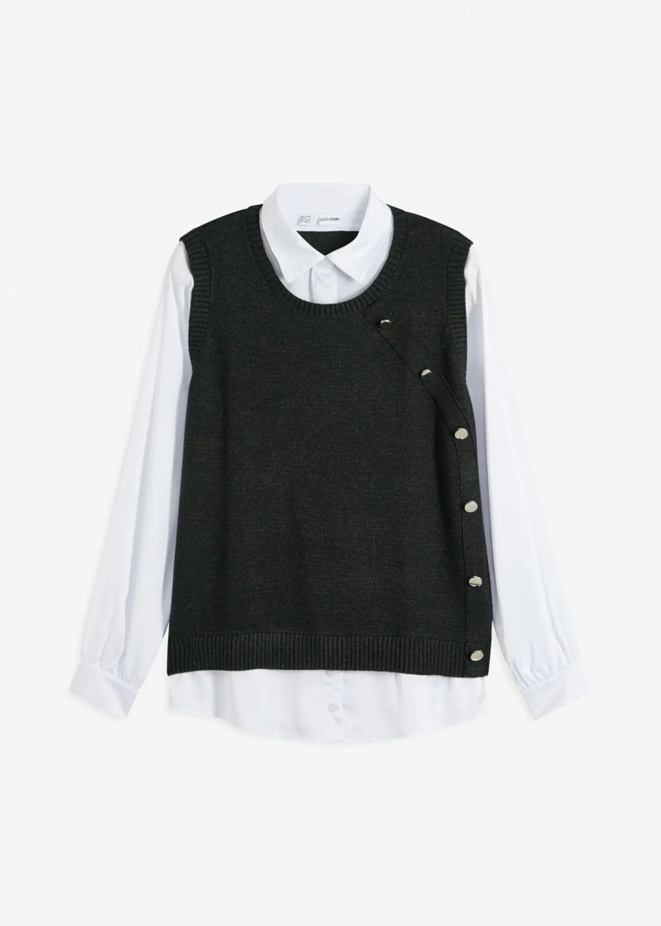 Jersey con inserto de blusa
