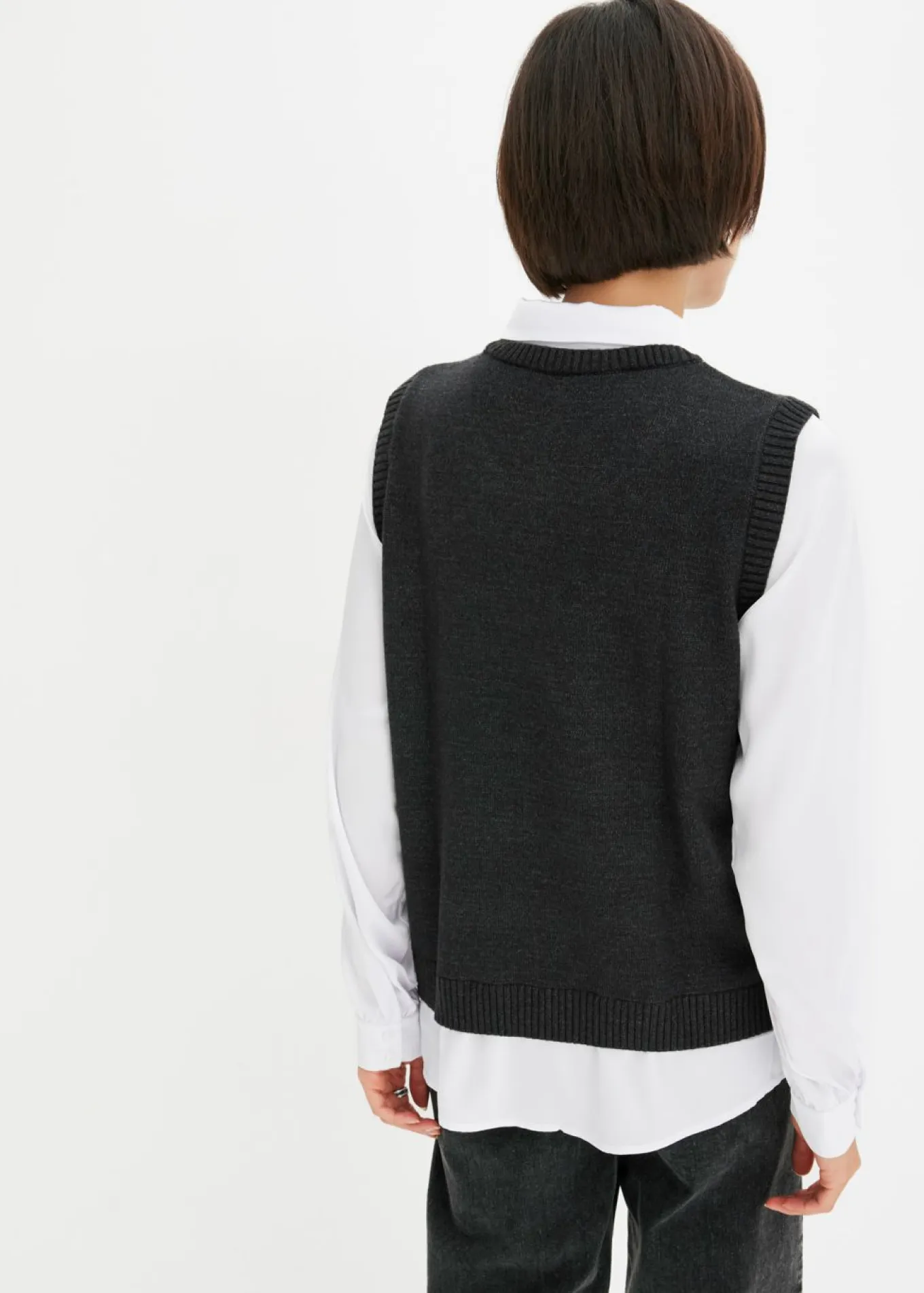 Jersey con inserto de blusa