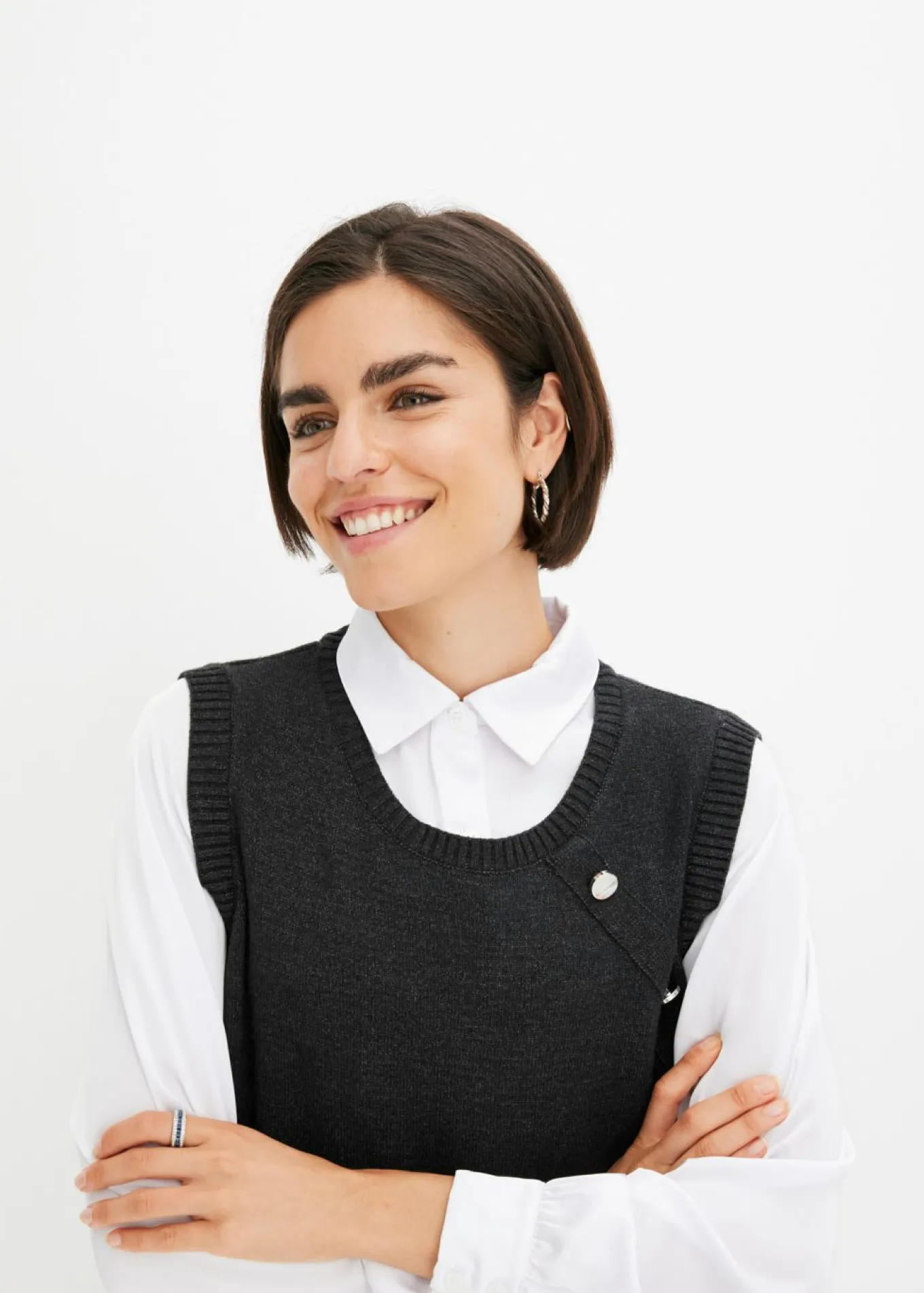 Jersey con inserto de blusa