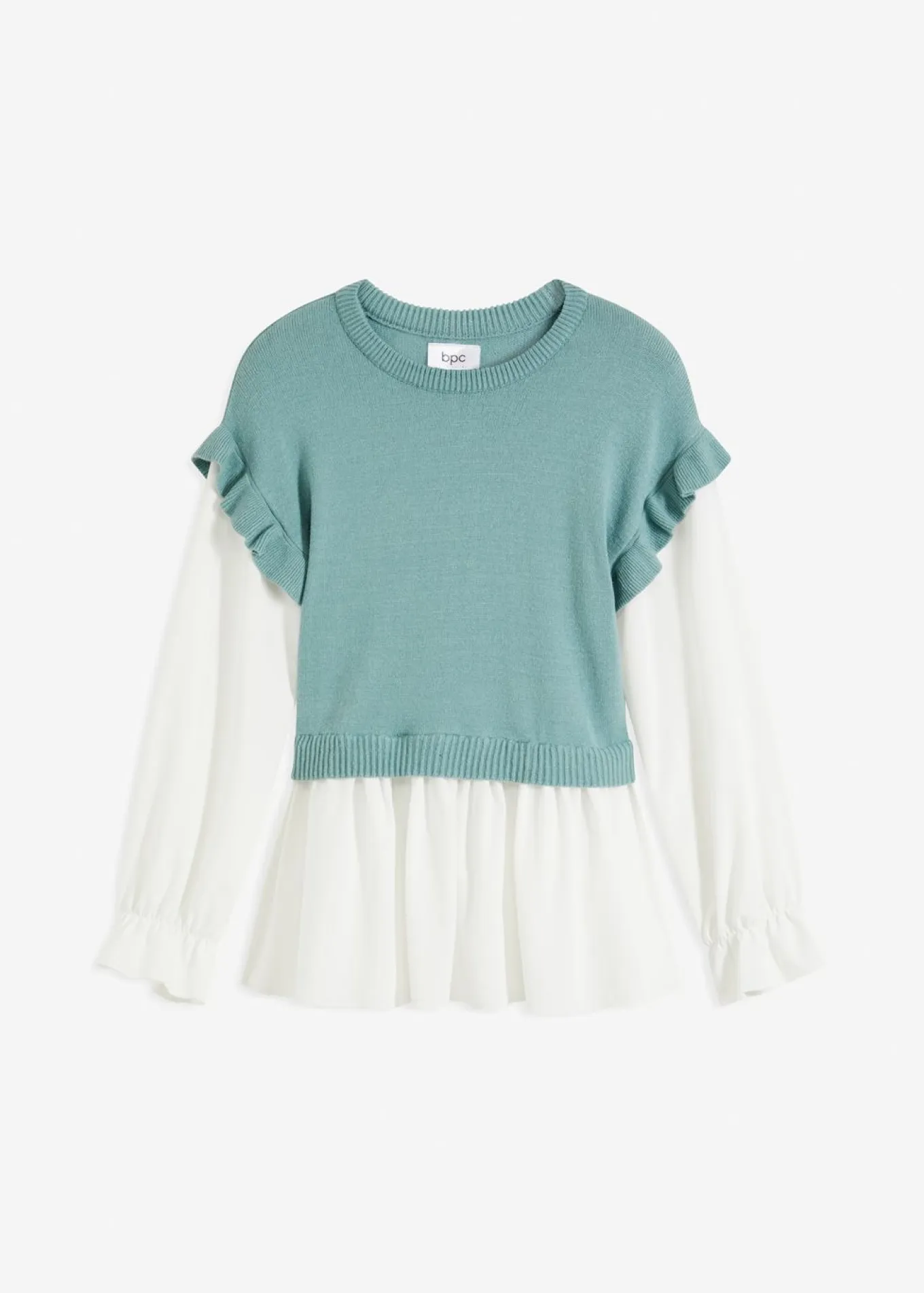 Jersey con inserto de blusa