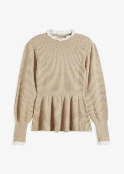 Jersey con inserto de blusa