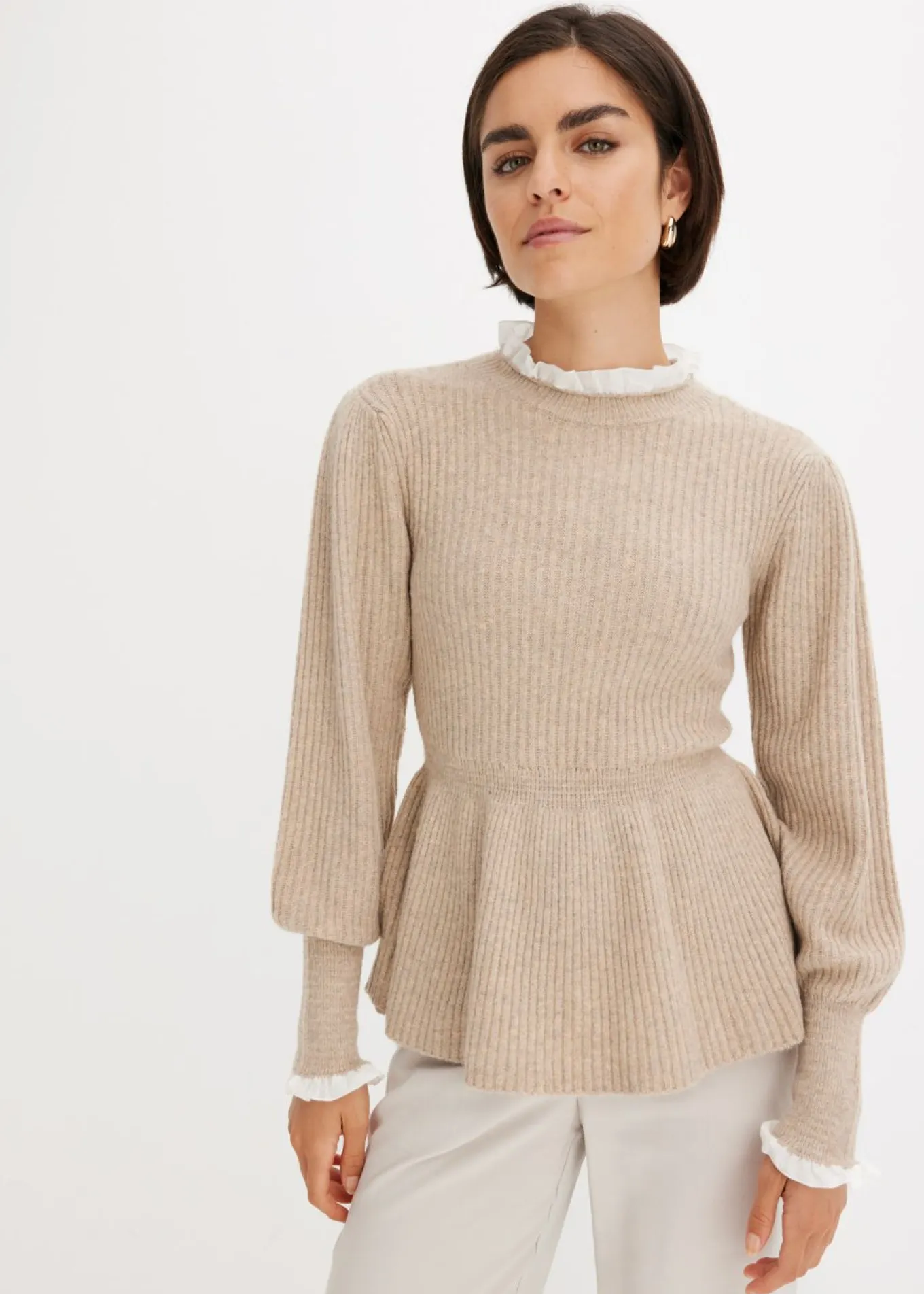 Jersey con inserto de blusa