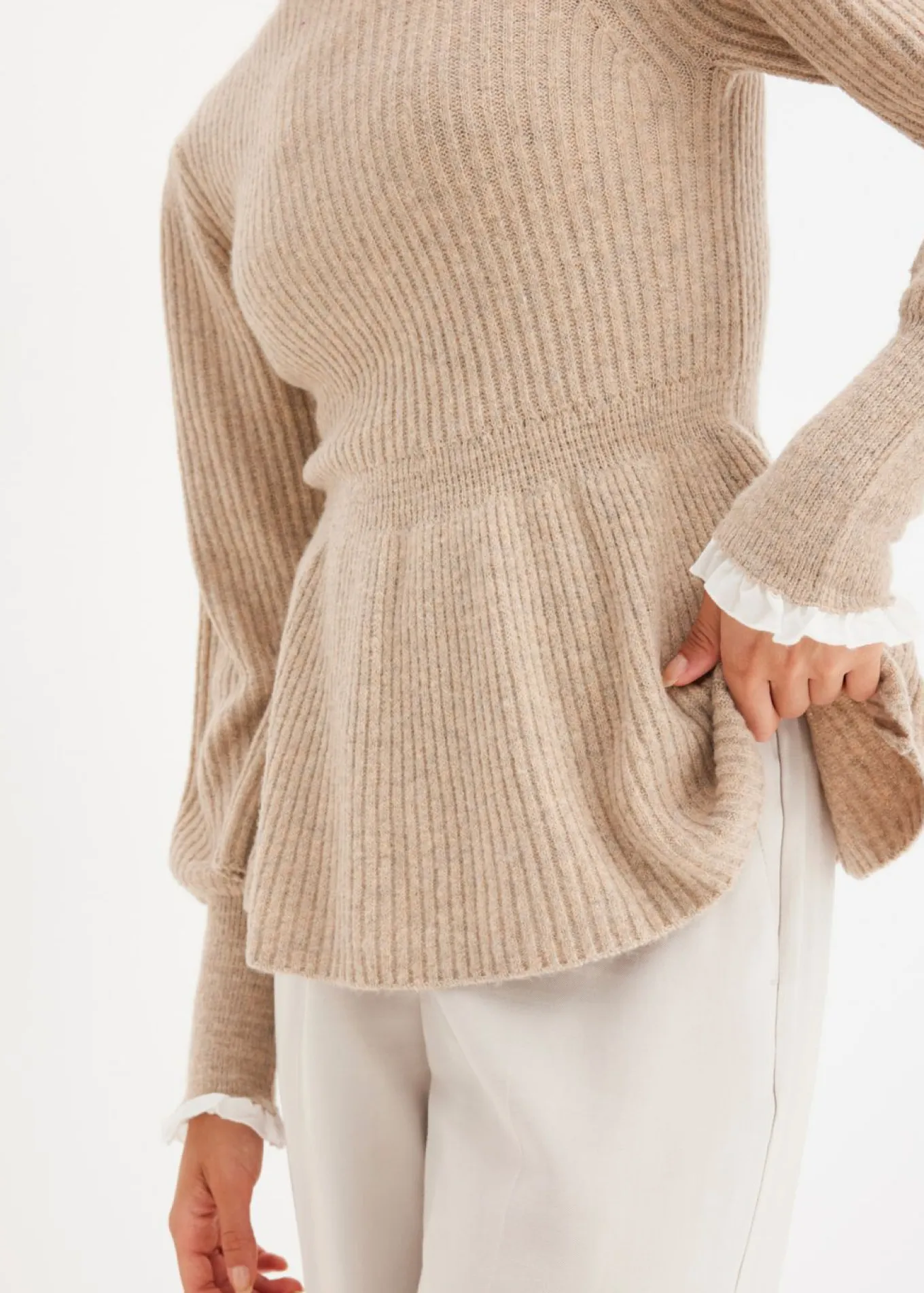 Jersey con inserto de blusa