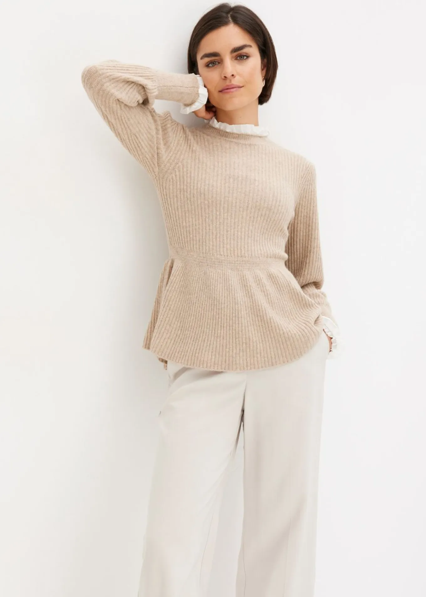 Jersey con inserto de blusa