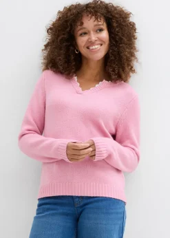 Jersey con inserto de encaje