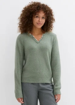 Jersey con inserto de encaje