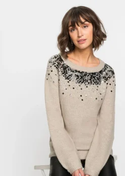 Jersey con lentejuelas coloridas