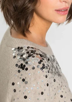 Jersey con lentejuelas coloridas