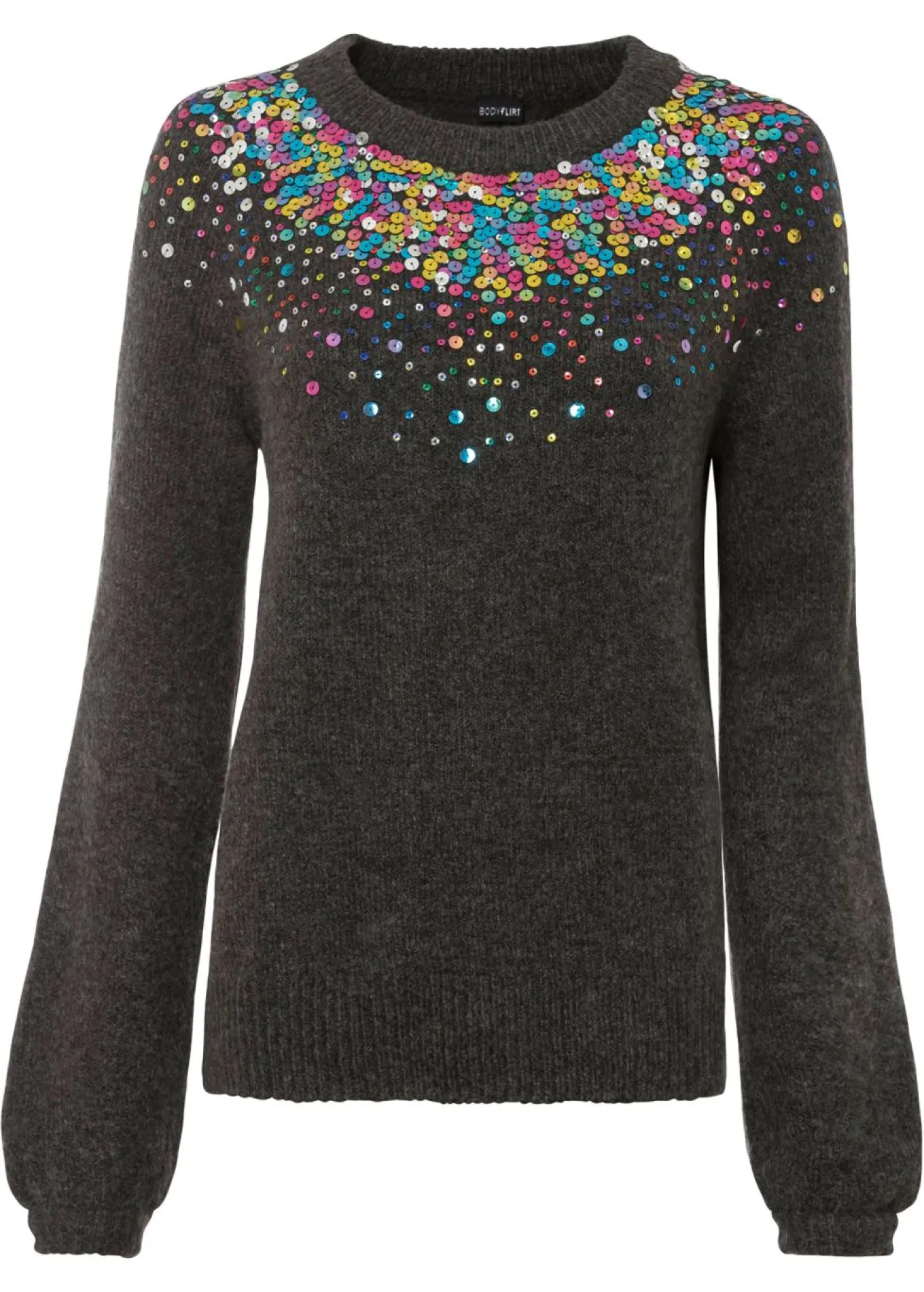 Jersey con lentejuelas coloridas